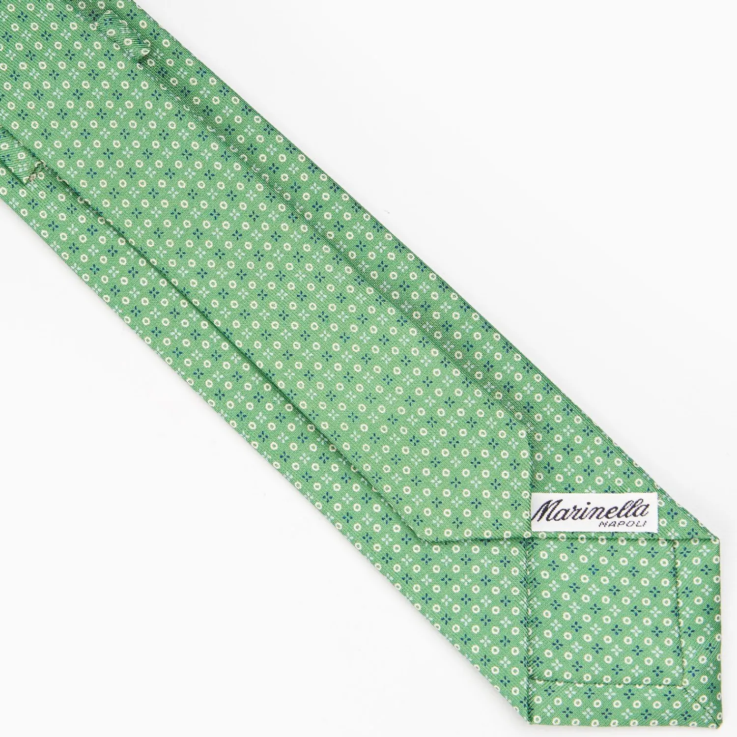 Green Sartorial 7 Cm Silk Tie - Small Flower Pattern>E.Marinella Best Sale