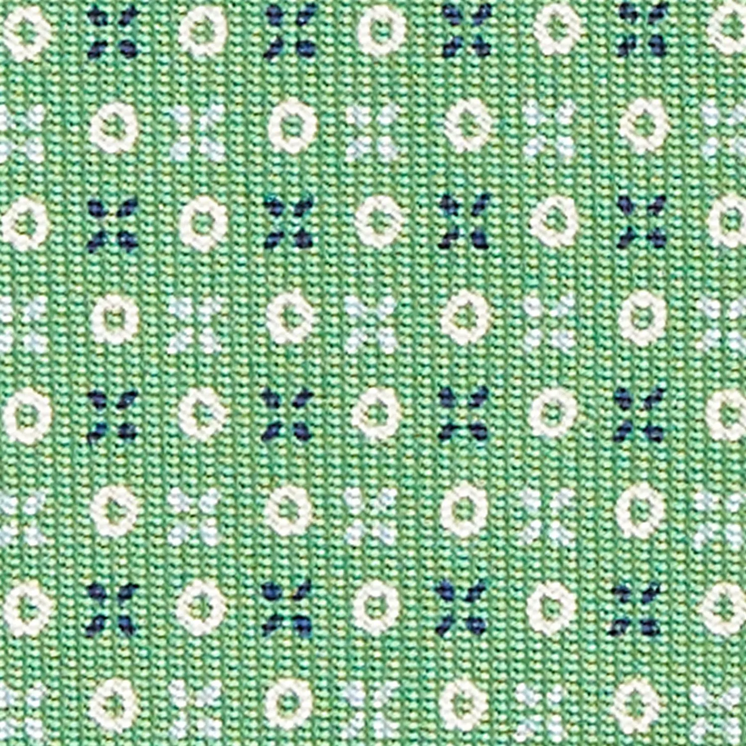 Green Sartorial 7 Cm Silk Tie - Small Flower Pattern>E.Marinella Best Sale