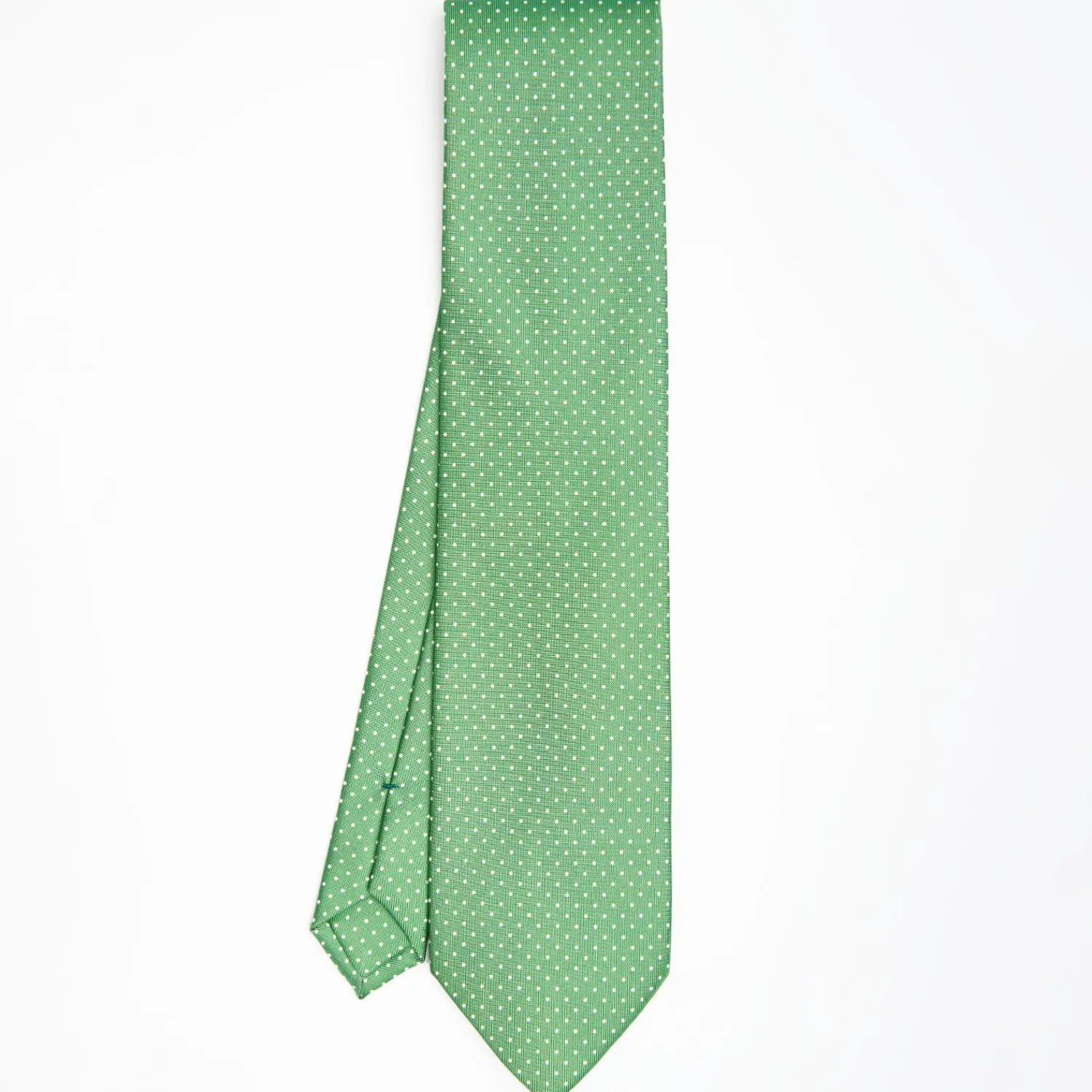 Green Sartorial Classic Silk Tie Polka Dot Pattern>E.Marinella Clearance