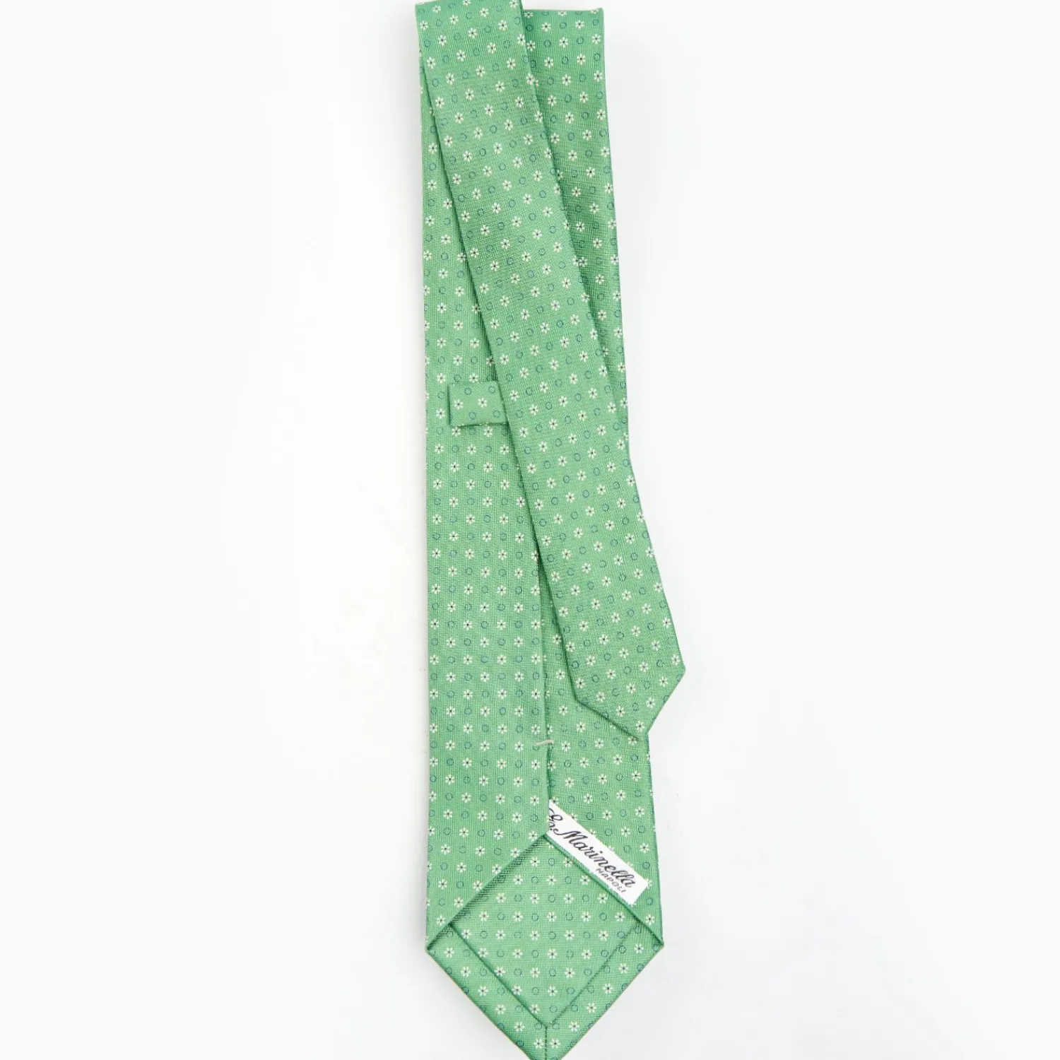 Green Sartorial Classic Silk Tie - Small Flower Pattern>E.Marinella Best Sale