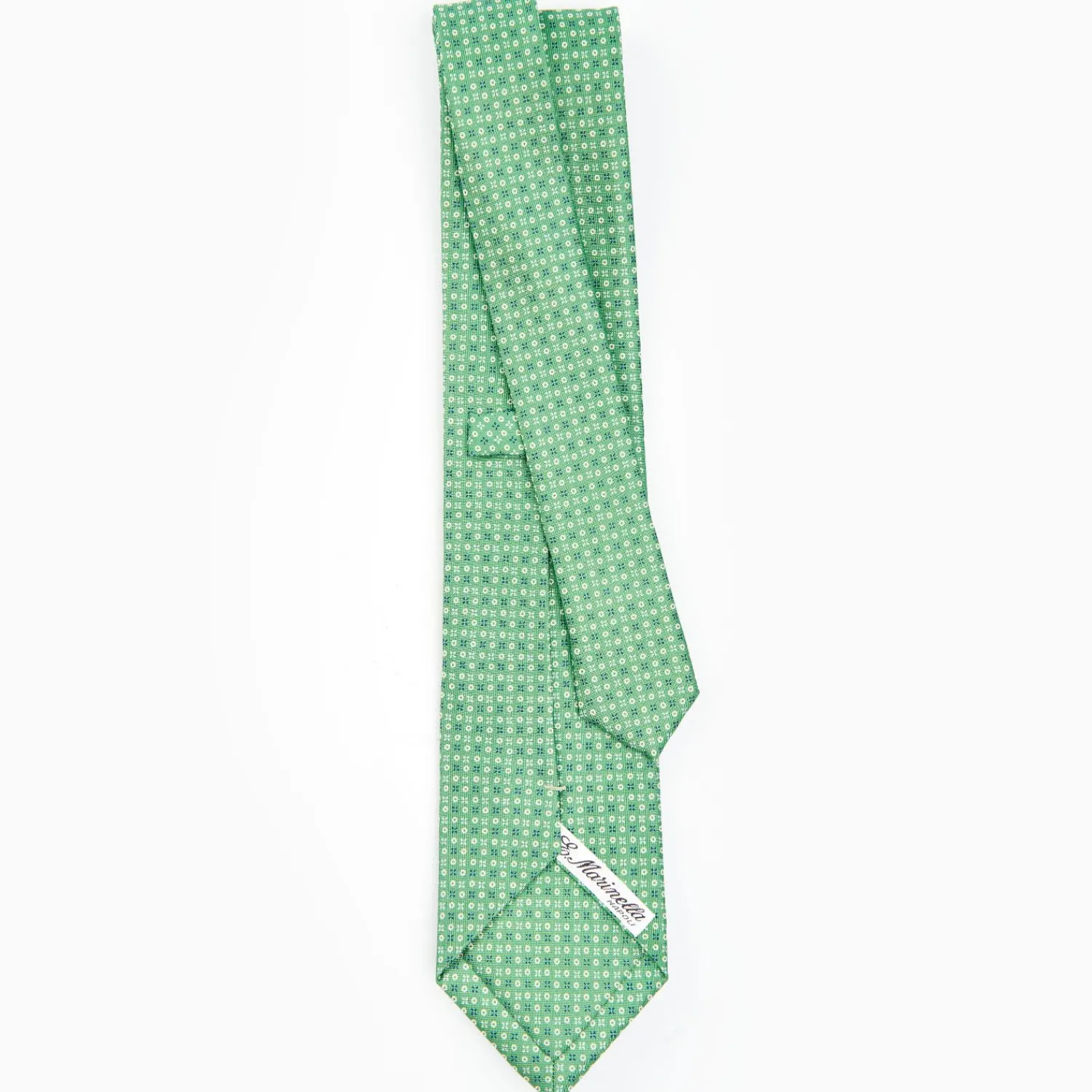 Green Sartorial Classic Silk Tie - Small Flower Designs>E.Marinella Discount