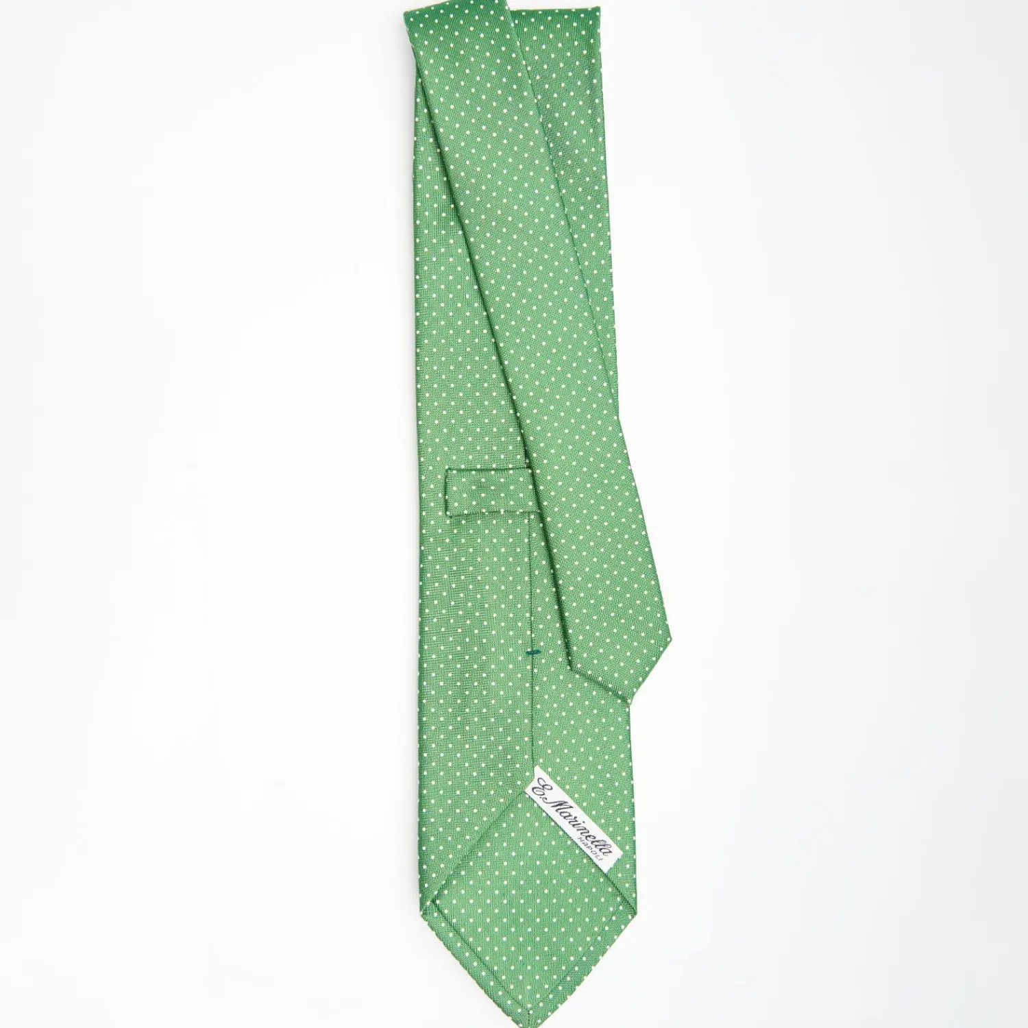 Green Sartorial Classic Silk Tie Polka Dot Pattern>E.Marinella Clearance