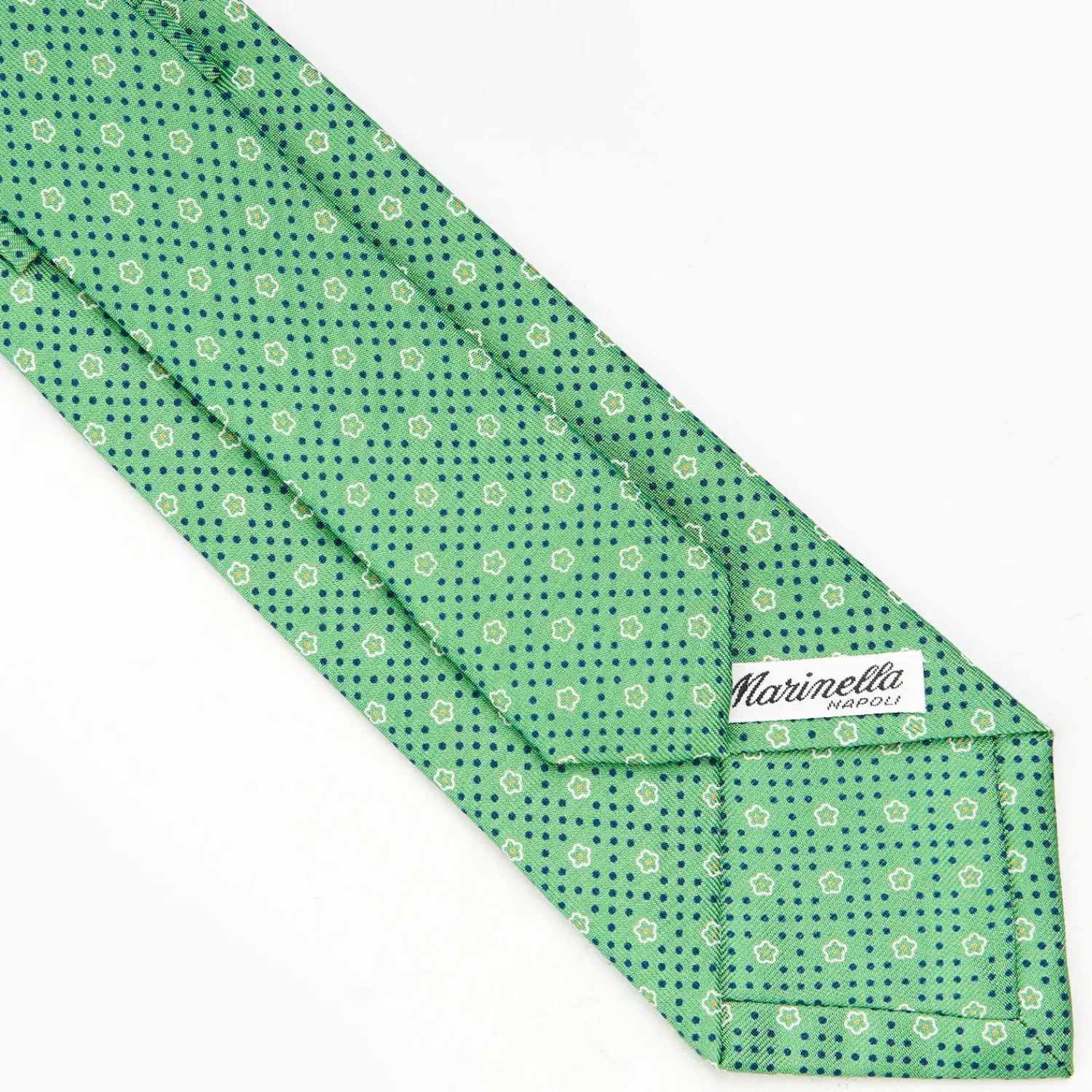 Green Sartorial Classic Silk Tie - Small Flower Pattern>E.Marinella Cheap