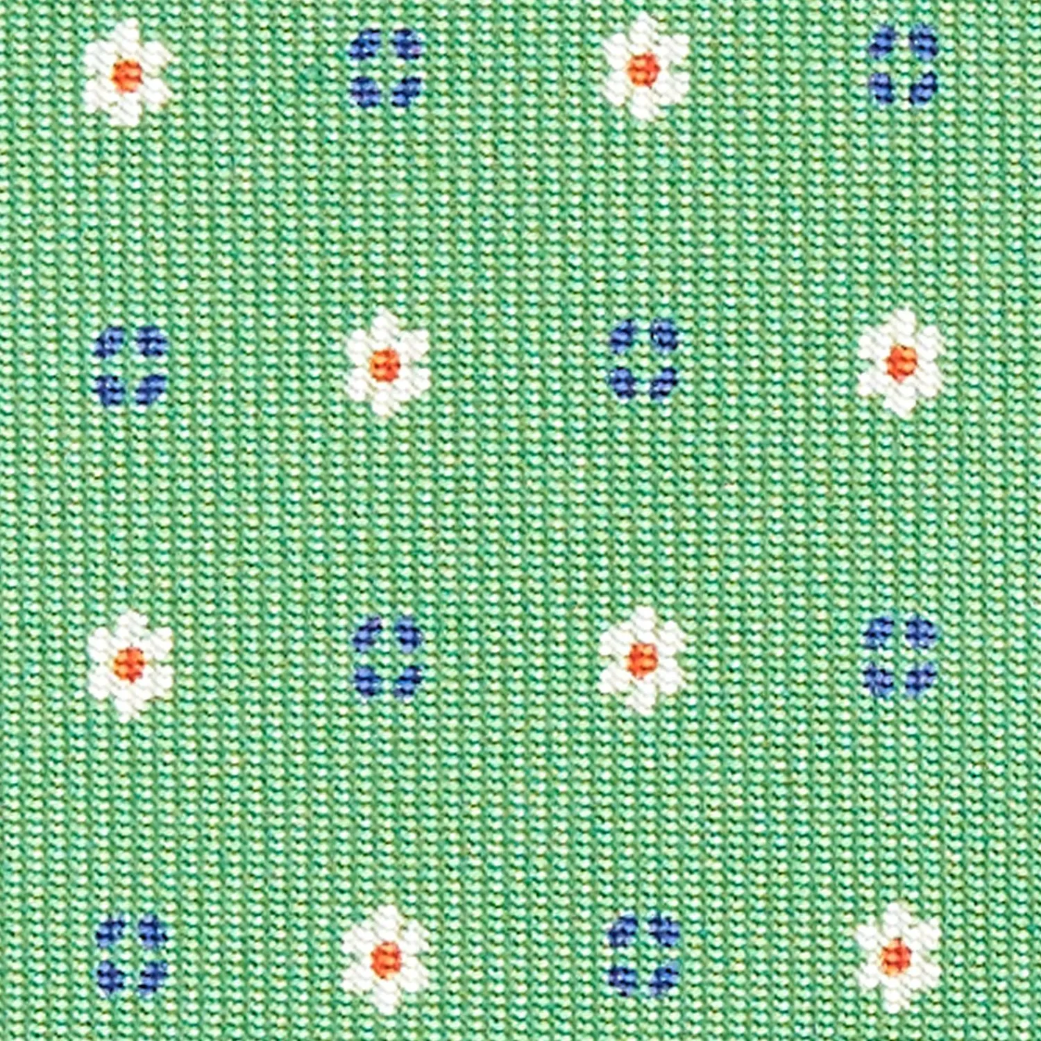 Green Sartorial Classic Silk Tie - Small Flower Designs>E.Marinella Fashion