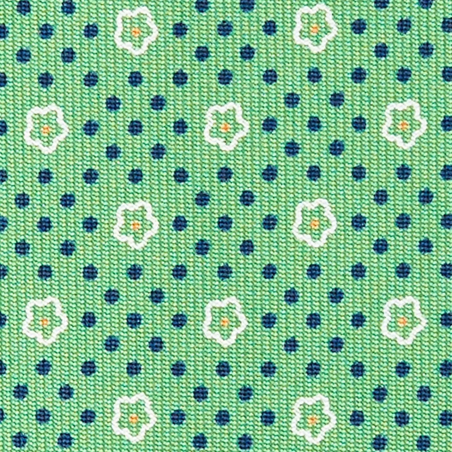 Green Sartorial Classic Silk Tie - Small Flower Pattern>E.Marinella Cheap