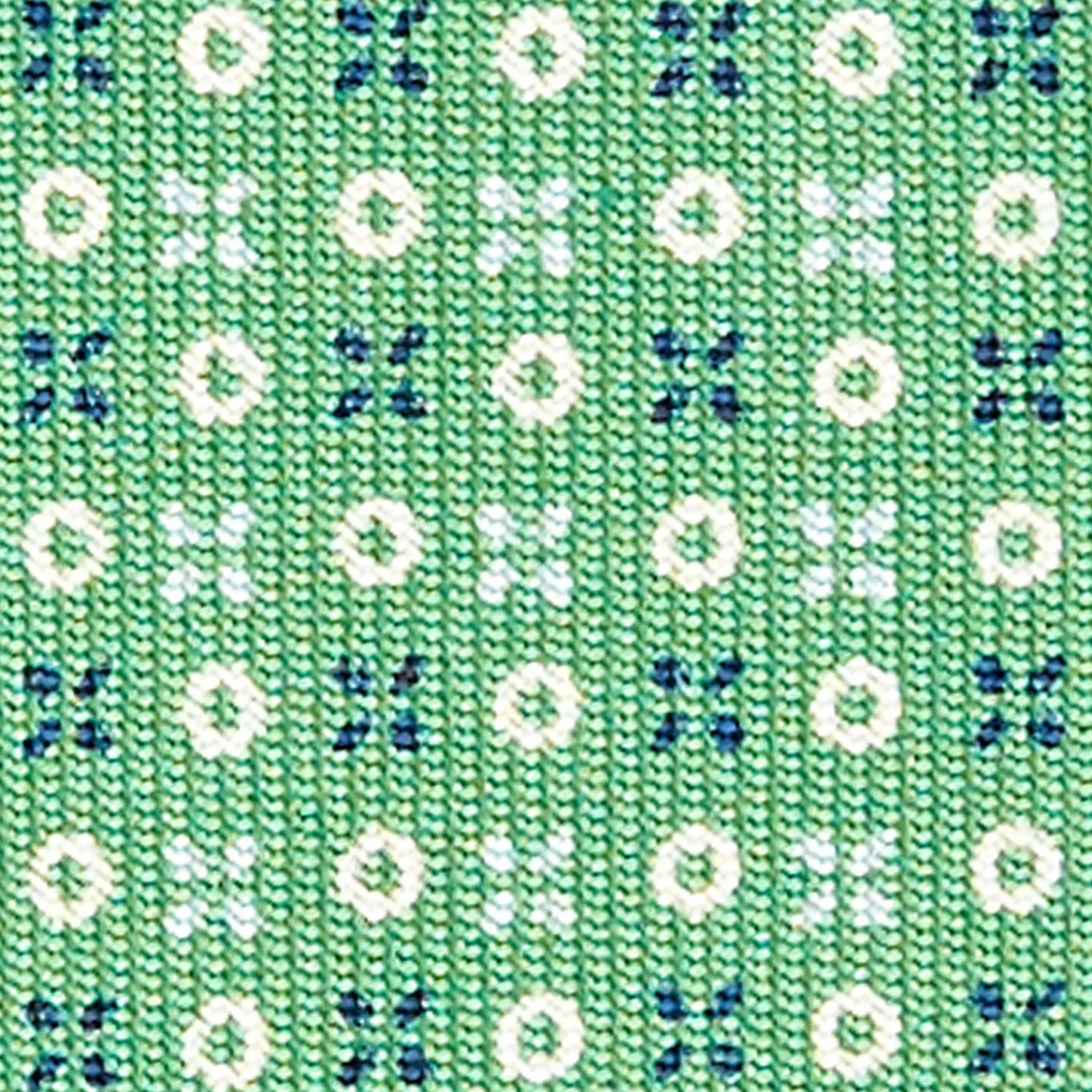 Green Sartorial Classic Silk Tie - Small Flower Designs>E.Marinella Discount