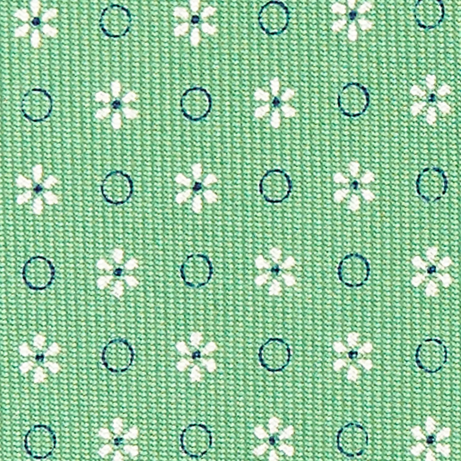 Green Sartorial Classic Silk Tie - Small Flower Pattern>E.Marinella Best Sale