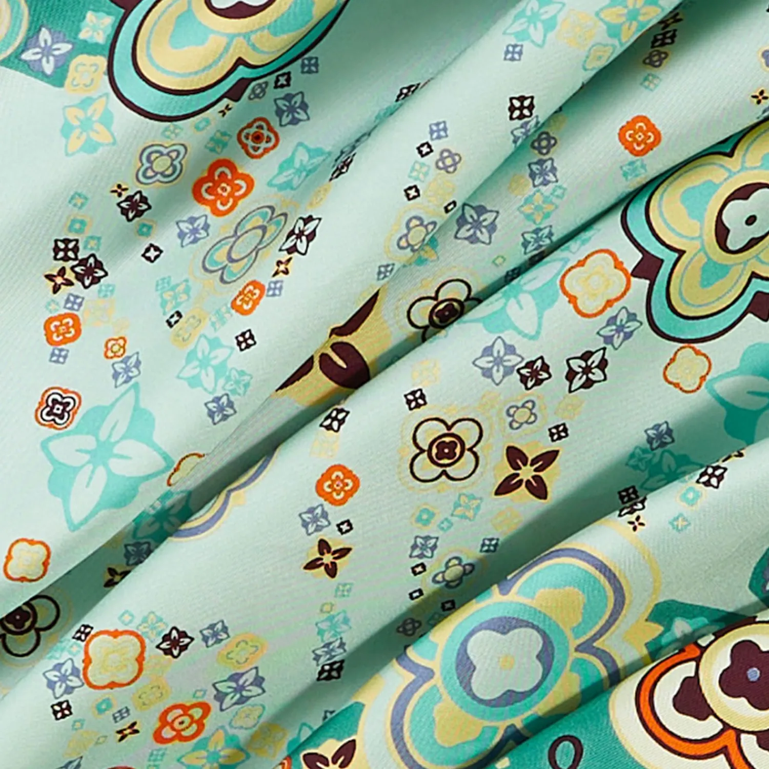 Green Silk Scarf 90 - World Of Archivio Flowers 1961>E.Marinella Fashion
