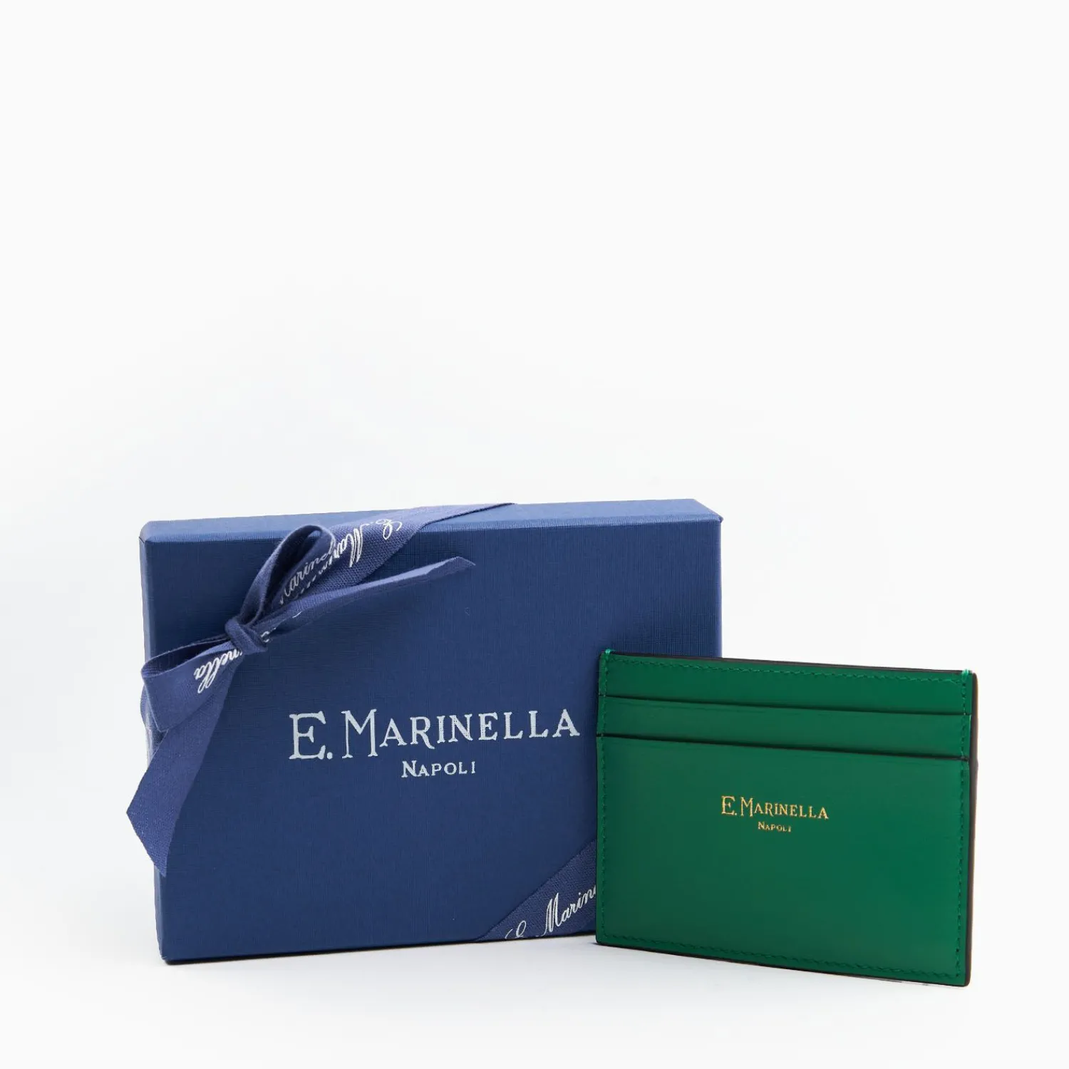 Green Small Credit Card Holder In Soft Leather>E.Marinella Flash Sale