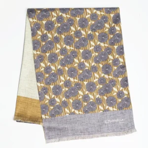 Grey And Beige Double Silk Scarf>E.Marinella Flash Sale