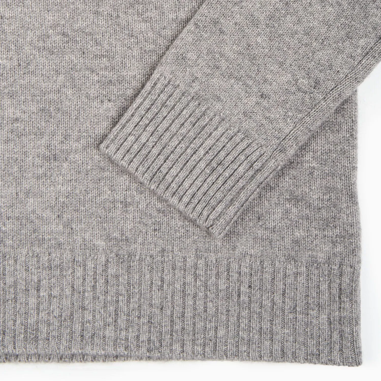 Grey Cashmere Turtleneck>E.Marinella New