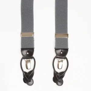 Grey Plain Colour Braces>E.Marinella Cheap