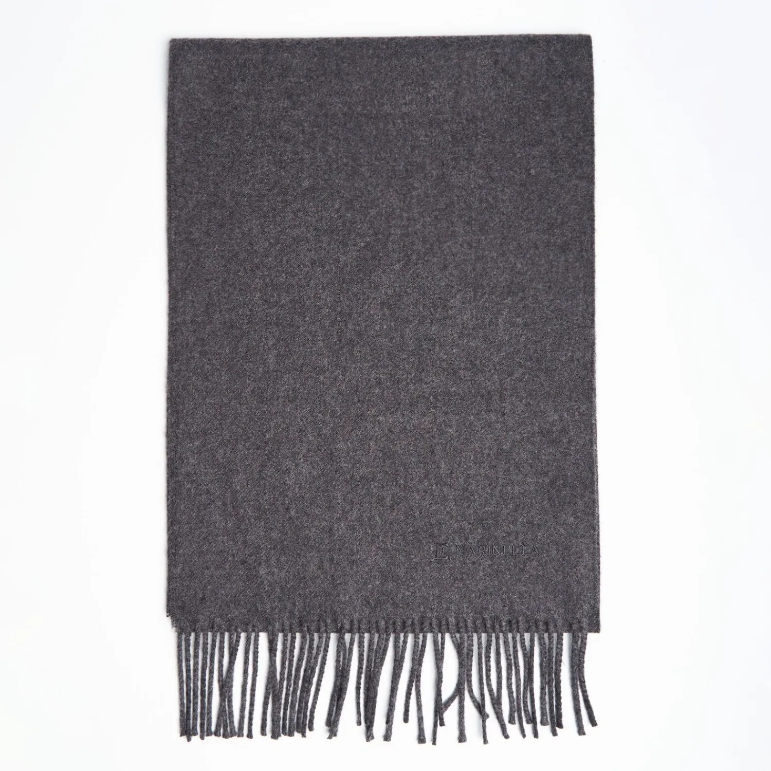 Grey Solid Wool Scarf>E.Marinella Clearance