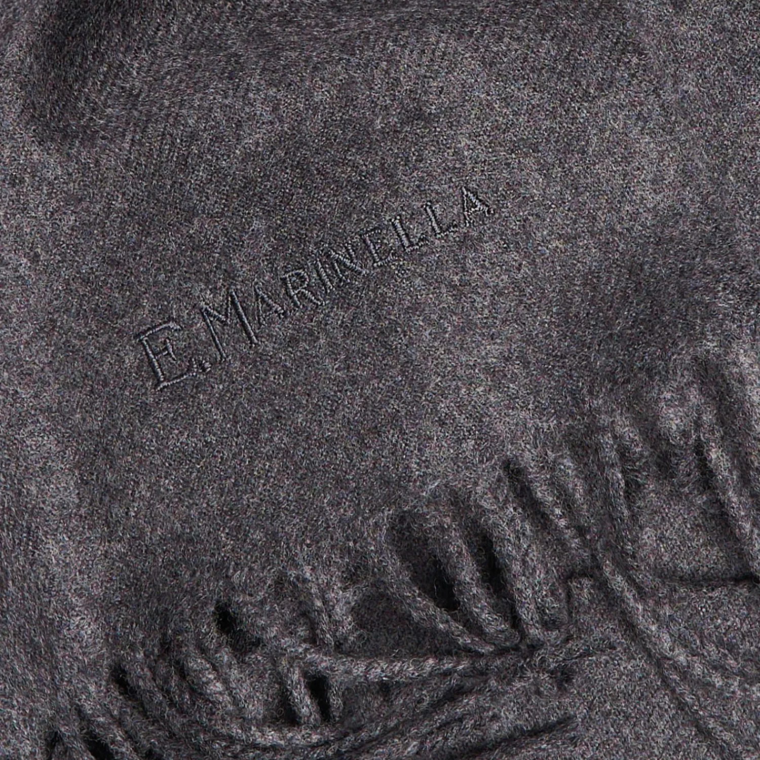 Grey Solid Wool Scarf>E.Marinella Clearance