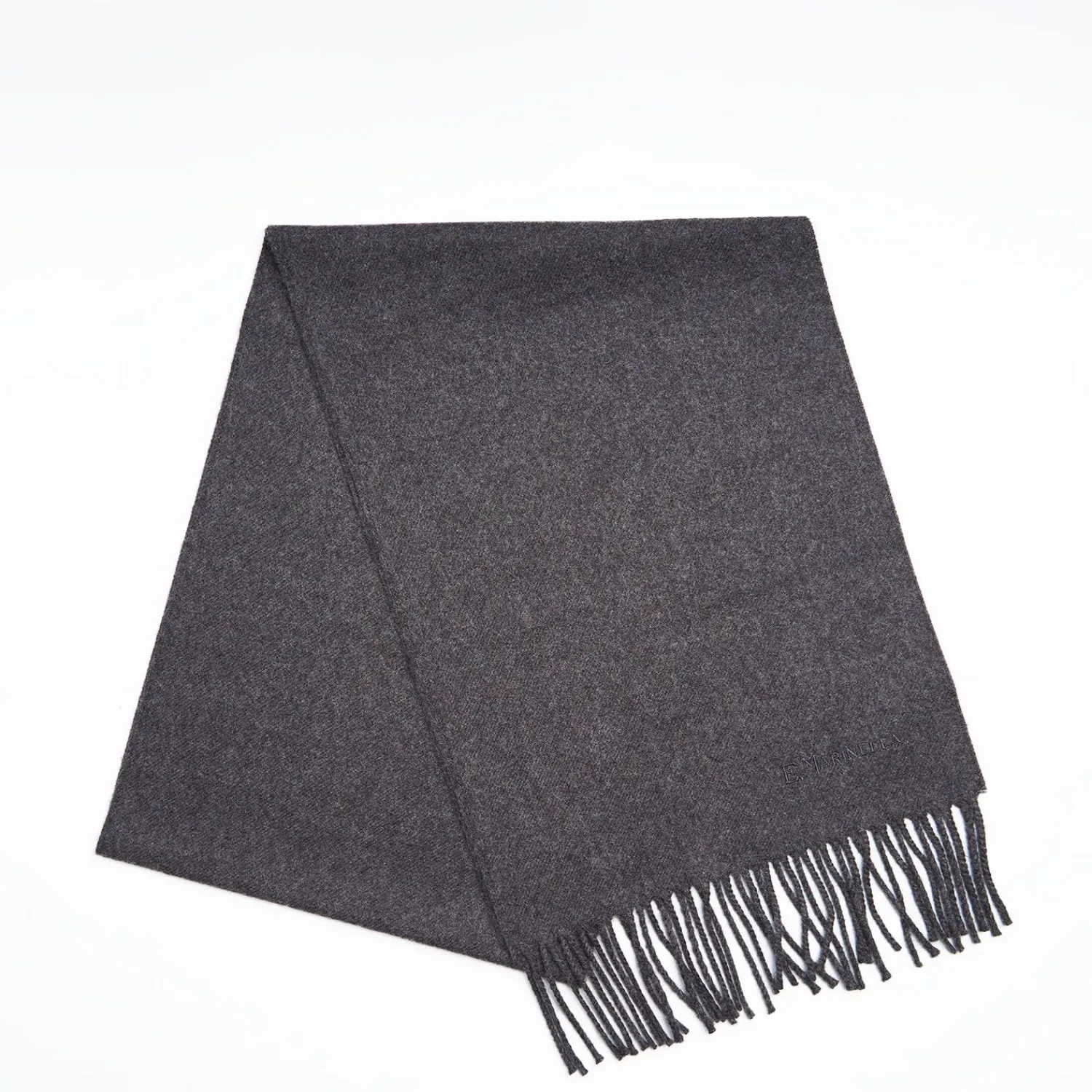 Grey Solid Wool Scarf>E.Marinella Clearance