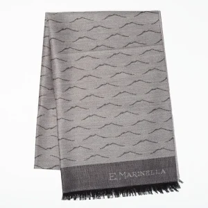 Grey Vesuvius Wool And Silk Scarf>E.Marinella Hot