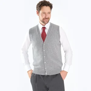 Grey Wool And Cashmere Gilet>E.Marinella Cheap