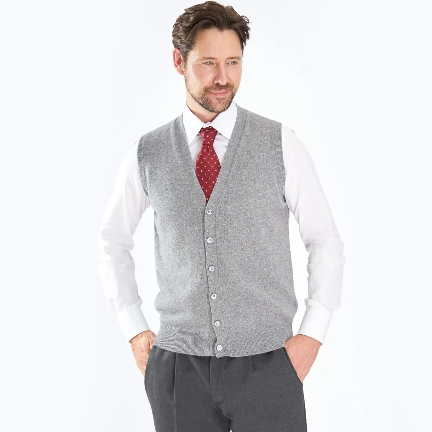 Grey Wool And Cashmere Gilet>E.Marinella Cheap