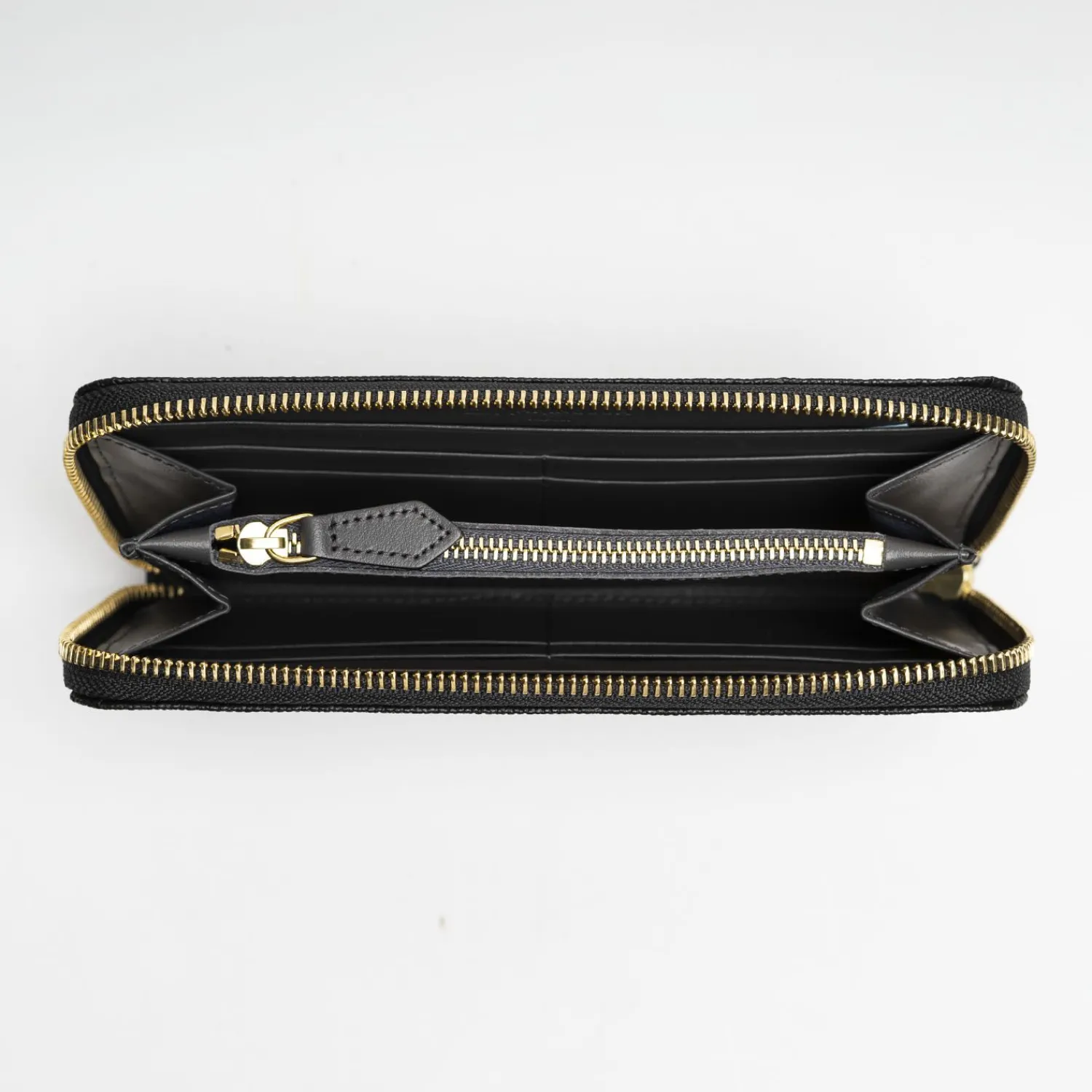 Large Black Hammered Leather Wallet>E.Marinella Shop