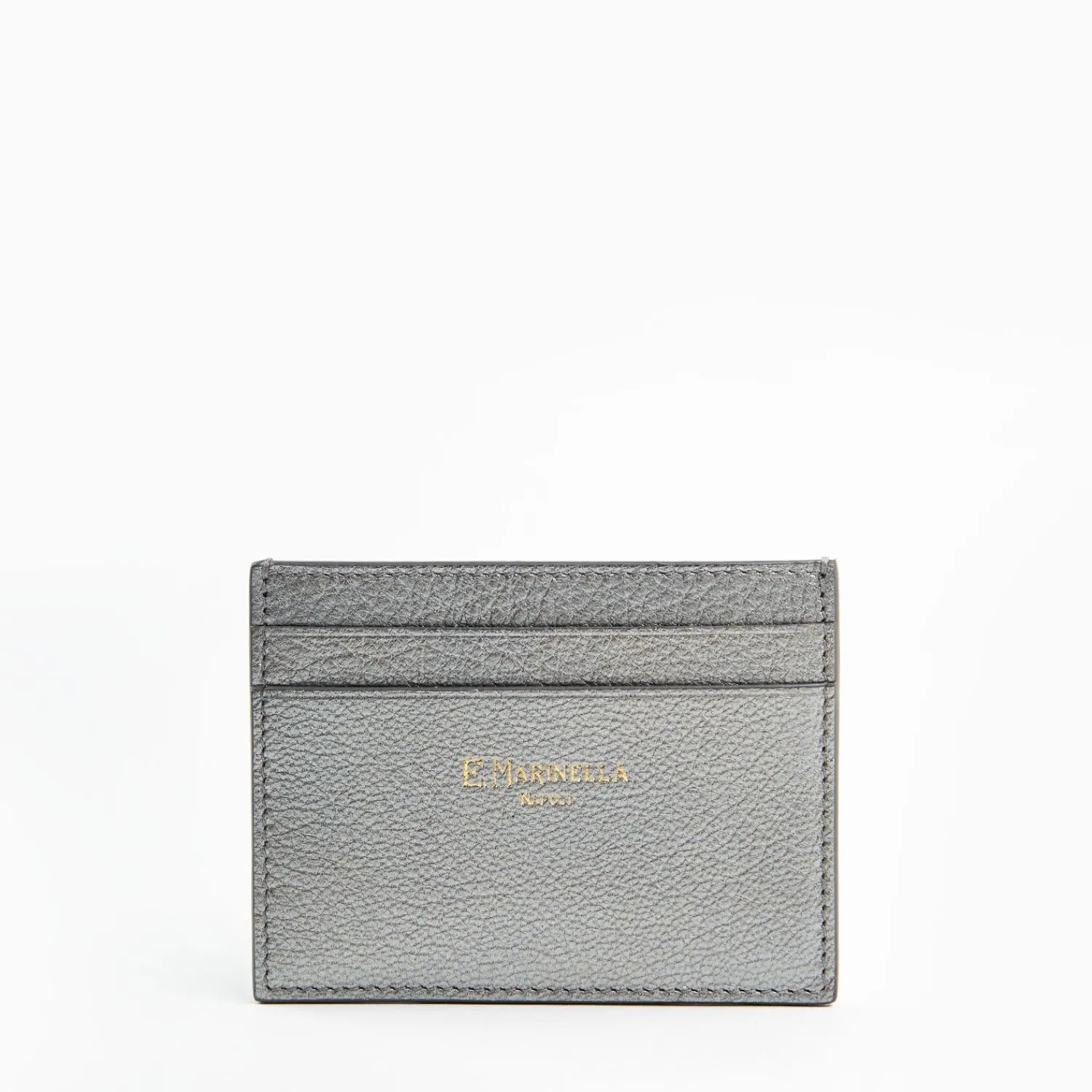 Lead Grey Small Credit Card Holder In Soft Leather>E.Marinella Cheap