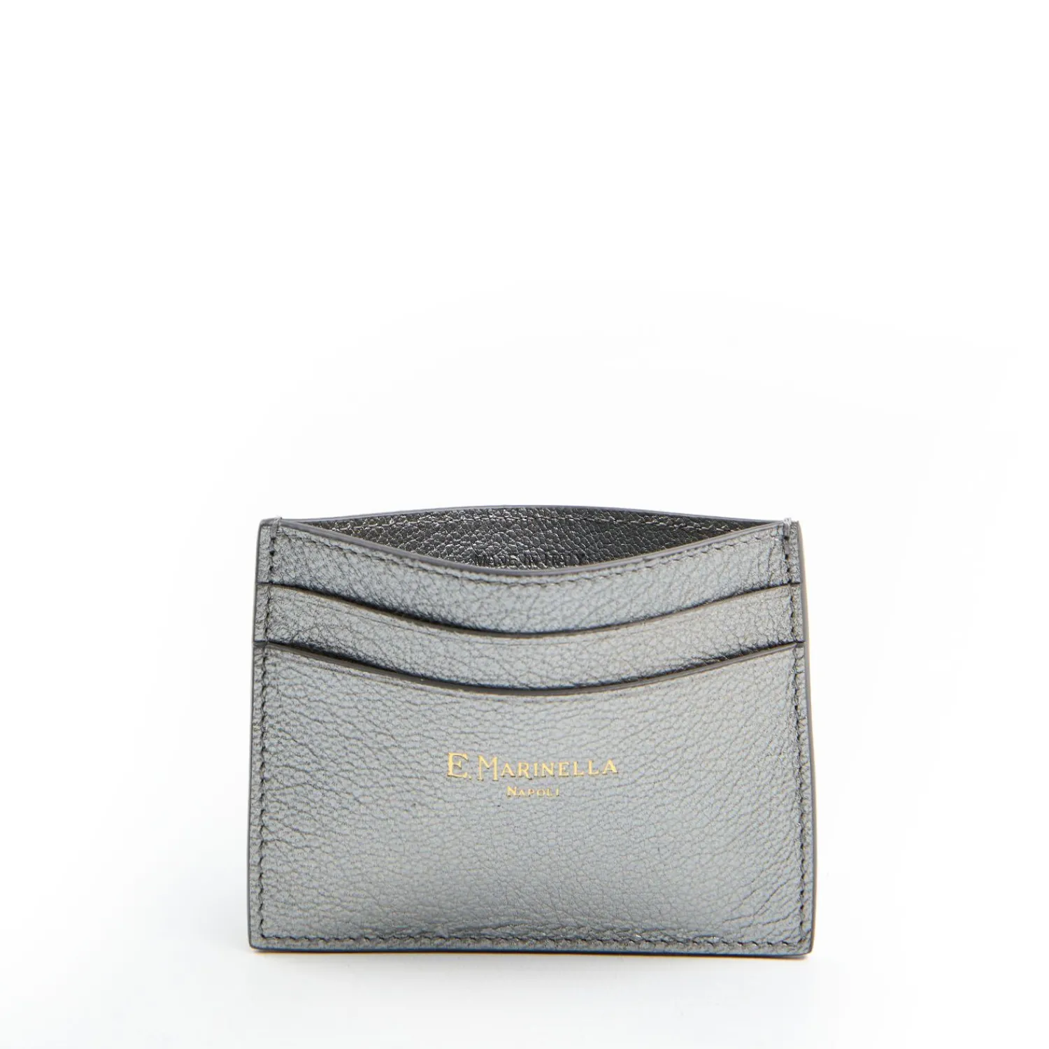 Lead Grey Small Credit Card Holder In Soft Leather>E.Marinella Cheap
