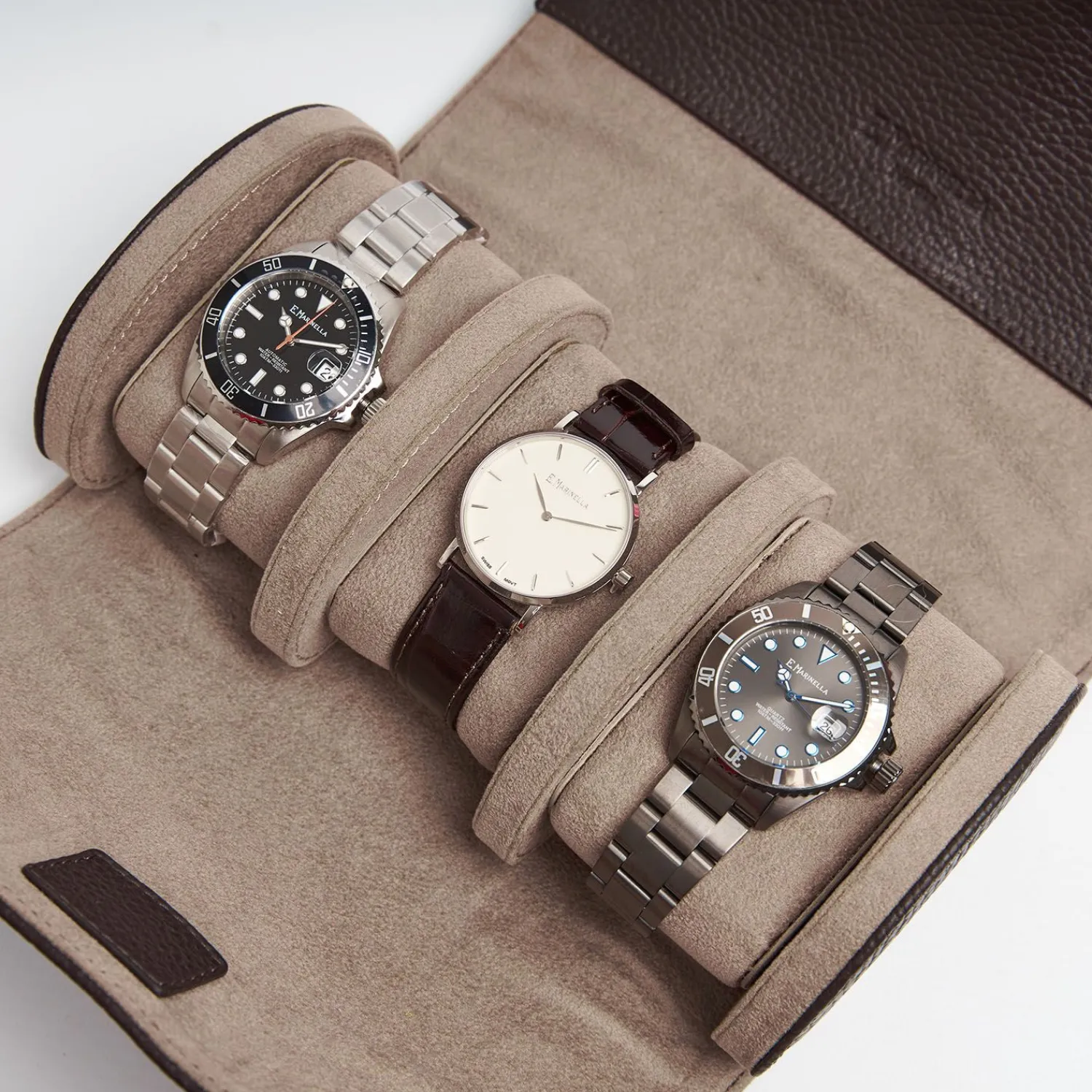 Leather Watch Roll>E.Marinella Cheap