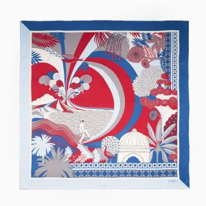 Light Blue And Blue Silk Scarf 90 - Pulcinella In Naples>E.Marinella Discount