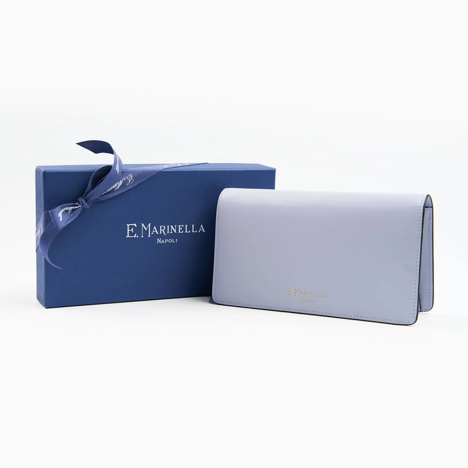 Light Blue Big Wallet In Soft Leather>E.Marinella Discount
