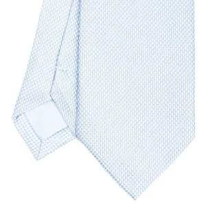 Light Blue Ceremonial Jacquard Silk Tie Small Geometric Pattern>E.Marinella Outlet