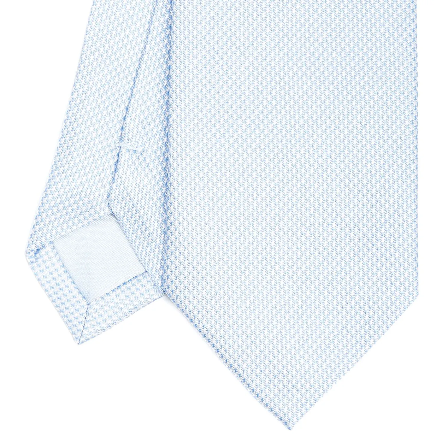 Light Blue Ceremonial Jacquard Silk Tie Small Geometric Pattern>E.Marinella Outlet
