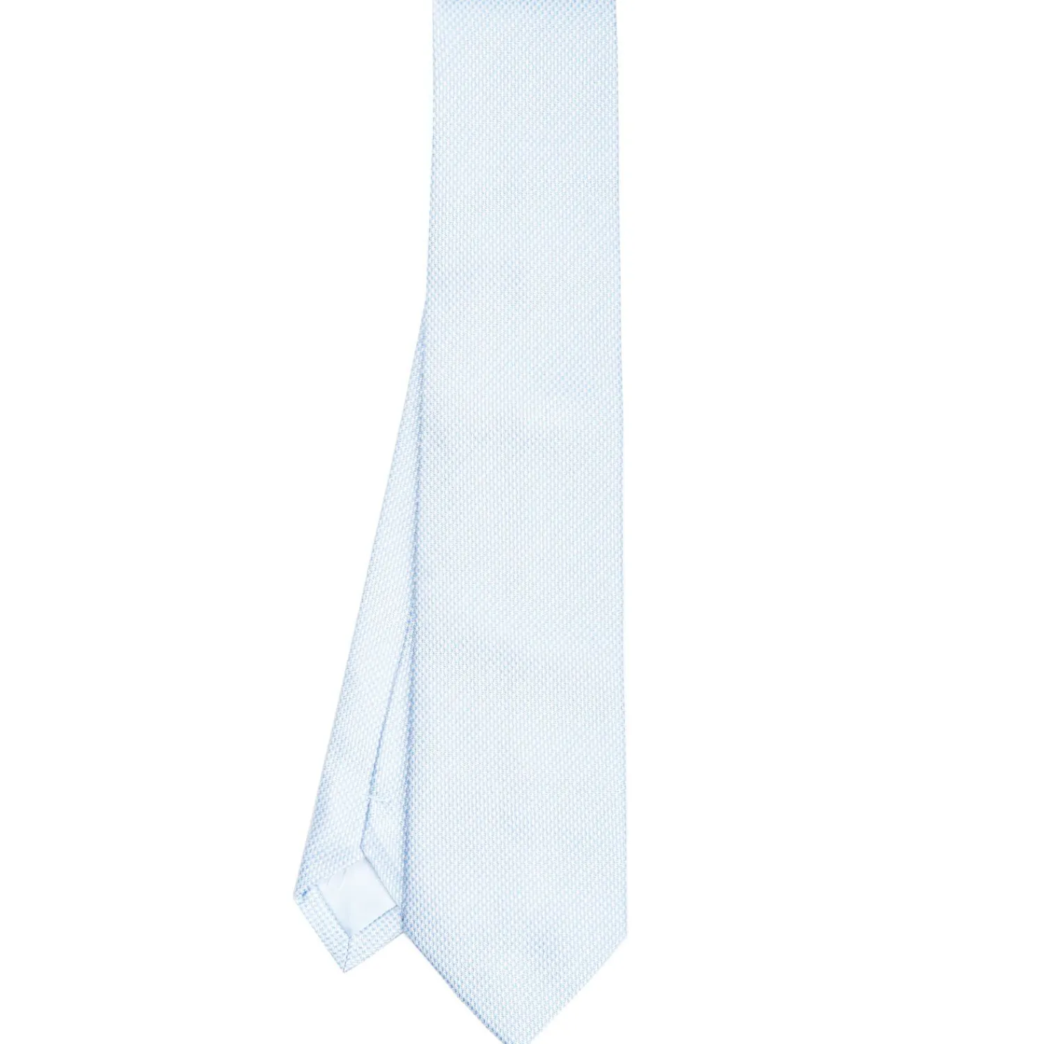 Light Blue Ceremonial Jacquard Silk Tie Small Geometric Pattern>E.Marinella Outlet