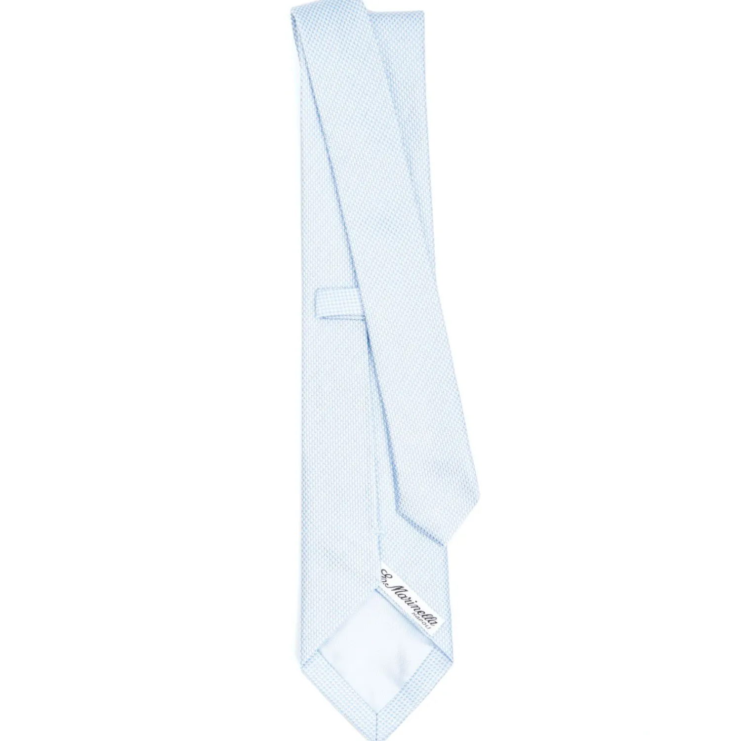 Light Blue Ceremonial Jacquard Silk Tie Small Geometric Pattern>E.Marinella Outlet