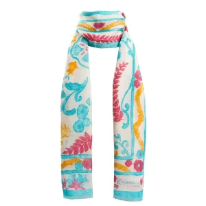 Light Blue Cotton And Linen Scarf - Summer Vibes>E.Marinella Fashion