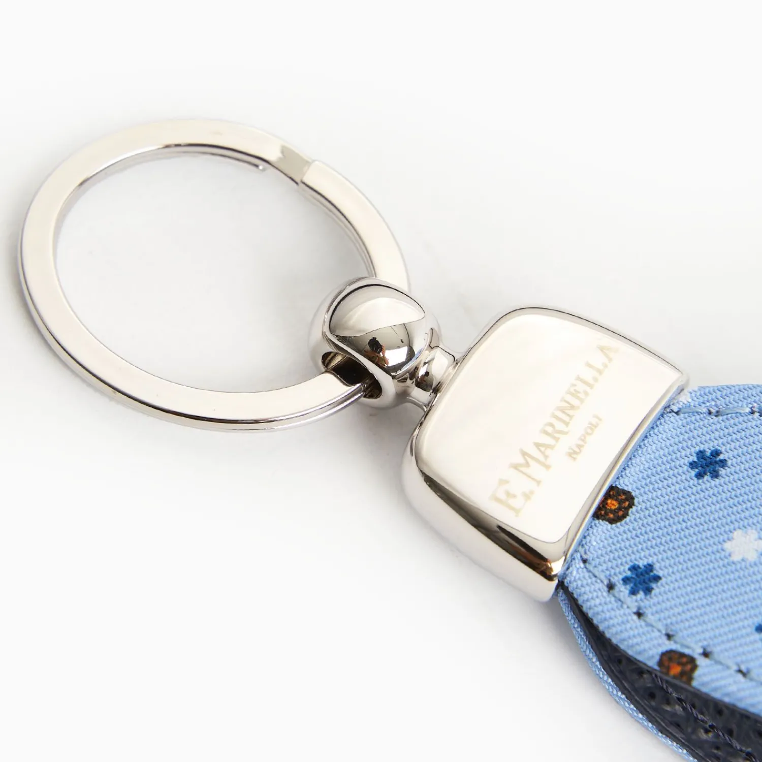 Light Blue Keyfob In Silk And Leather>E.Marinella Hot
