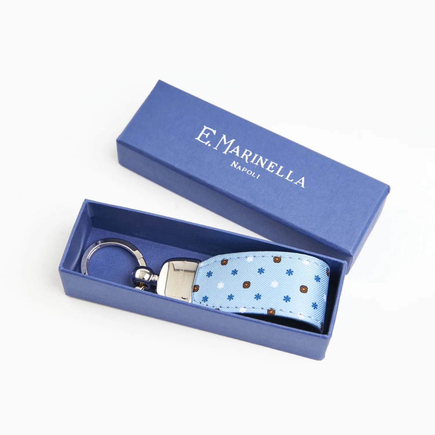 Light Blue Keyfob In Silk And Leather>E.Marinella Hot