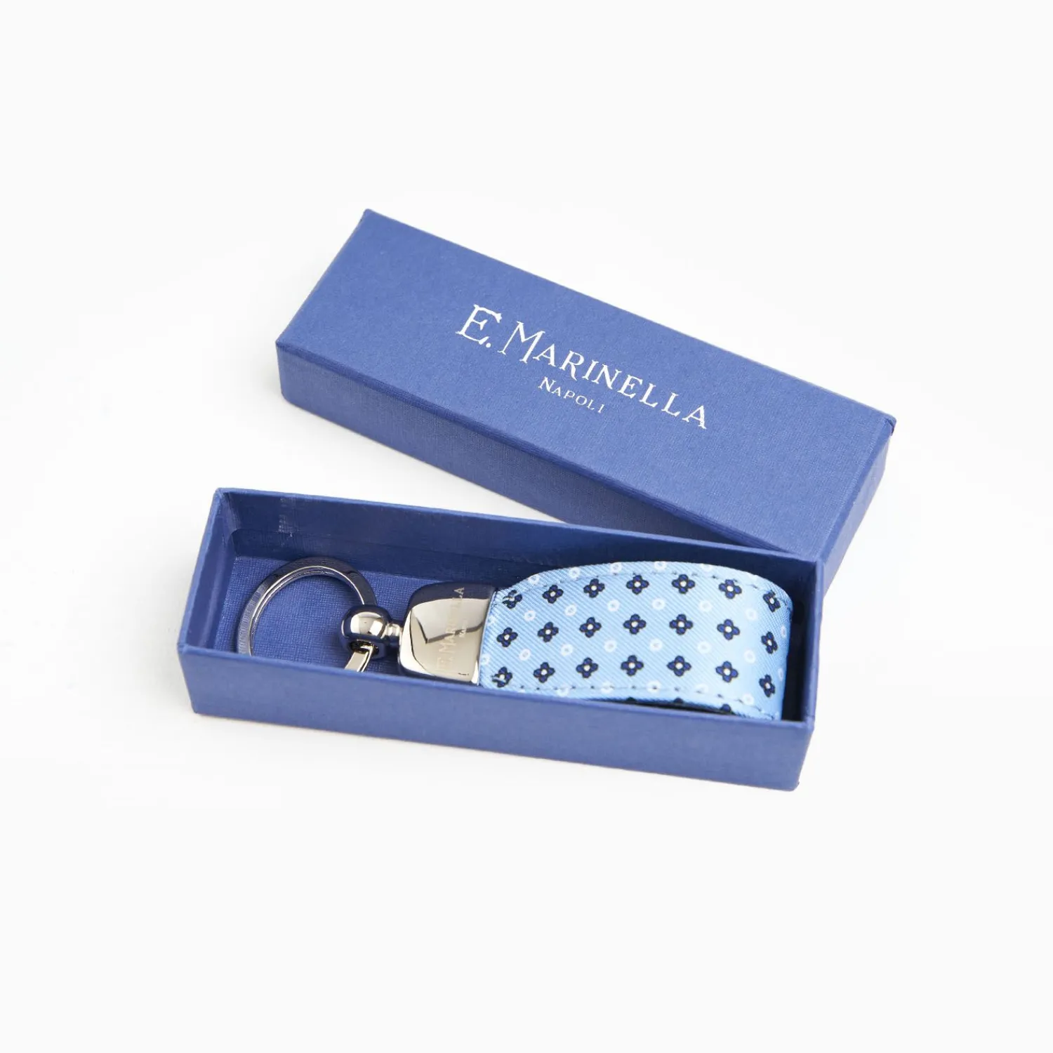 Light Blue Keyfob In Silk And Leather>E.Marinella Hot