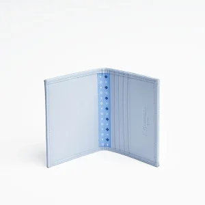 Light Blue Leather Folding Card Holder - 10 Compartments>E.Marinella Online