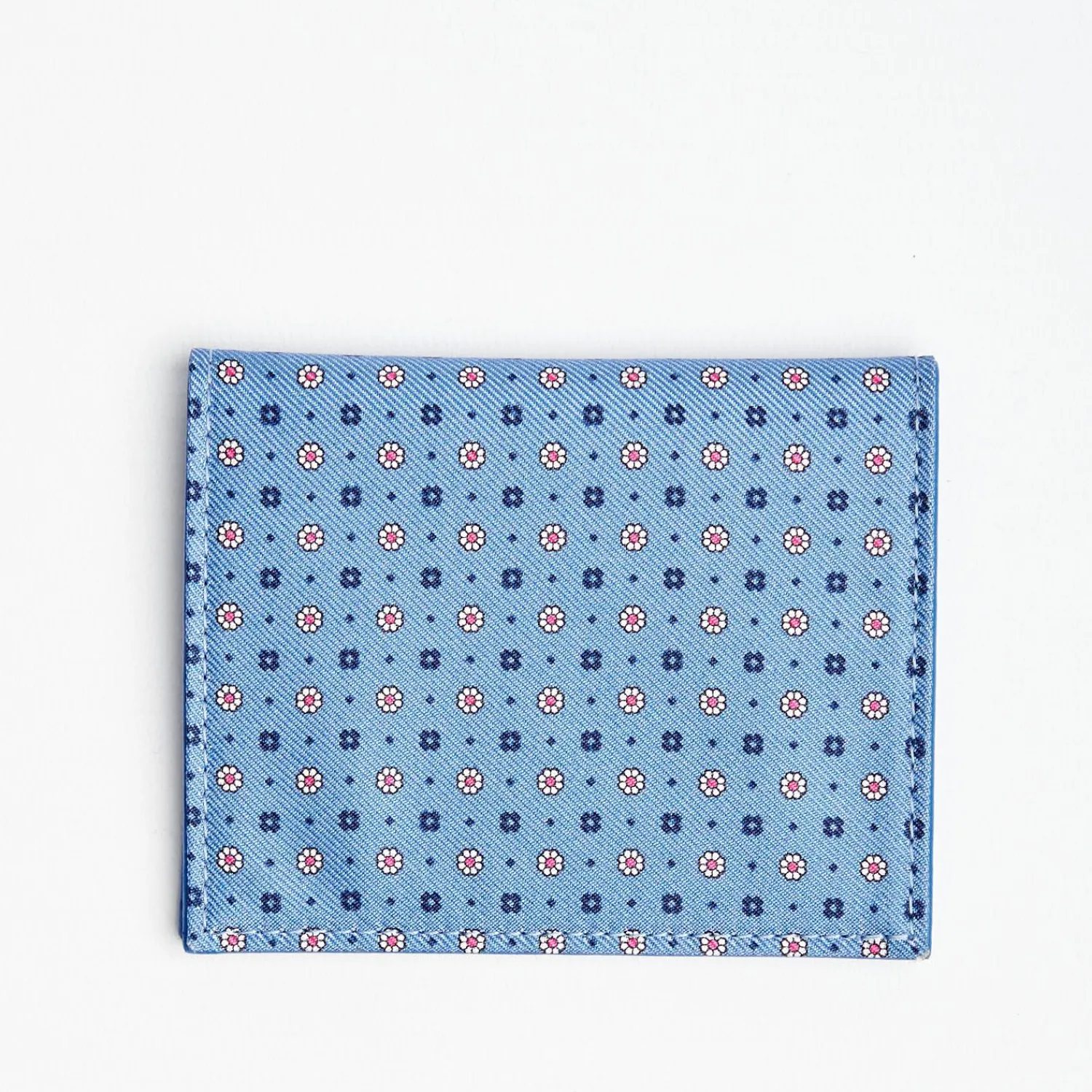 Light Blue Leather Folding Card Holder - 10 Compartments>E.Marinella Flash Sale