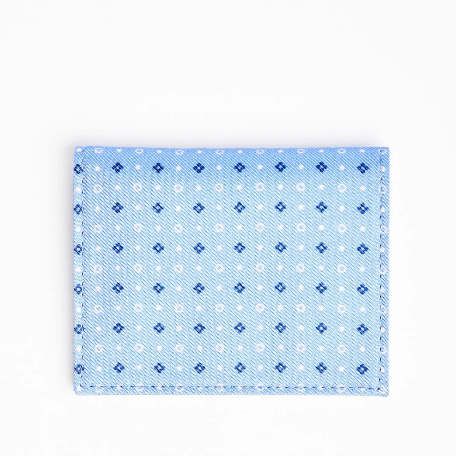 Light Blue Leather Folding Card Holder - 10 Compartments>E.Marinella Online