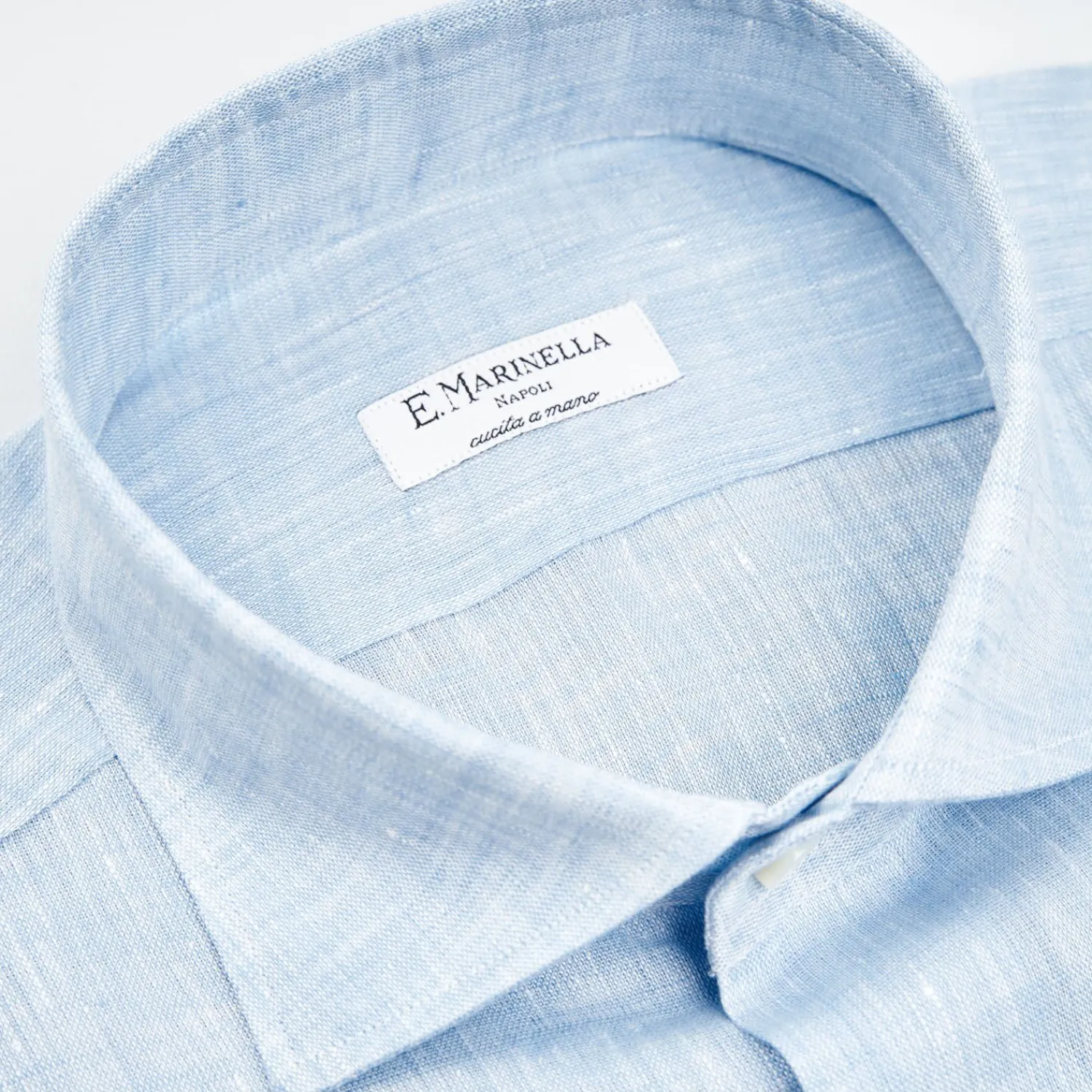 Light Blue Linen Shirt>E.Marinella New