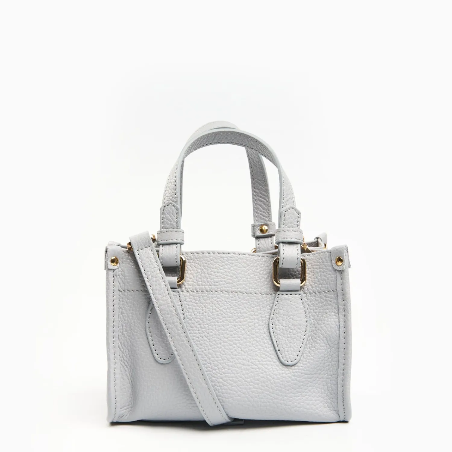 Light Blue Mini Shopping Bag In Hammered Leather>E.Marinella Cheap