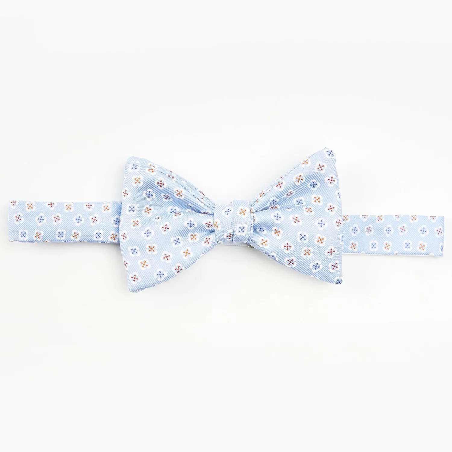Light Blue Pre-Knotted Bowtie - Small Flower Pattern>E.Marinella Sale
