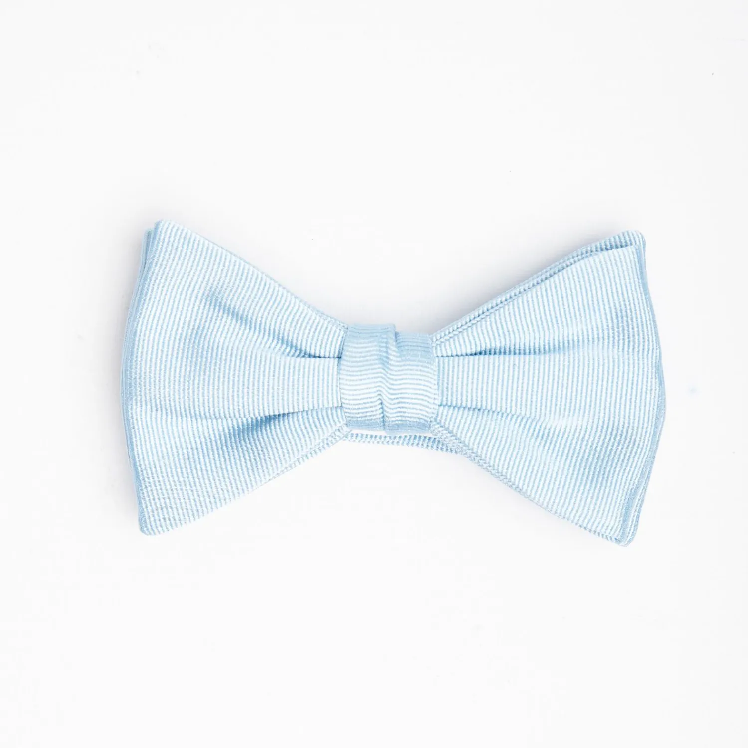 Light Blue Pre-Knotted Silk Bowtie - Solid Color>E.Marinella Shop