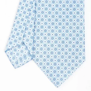 Light Blue Sartorial Classic Silk Tie - Small Flower Pattern>E.Marinella Cheap