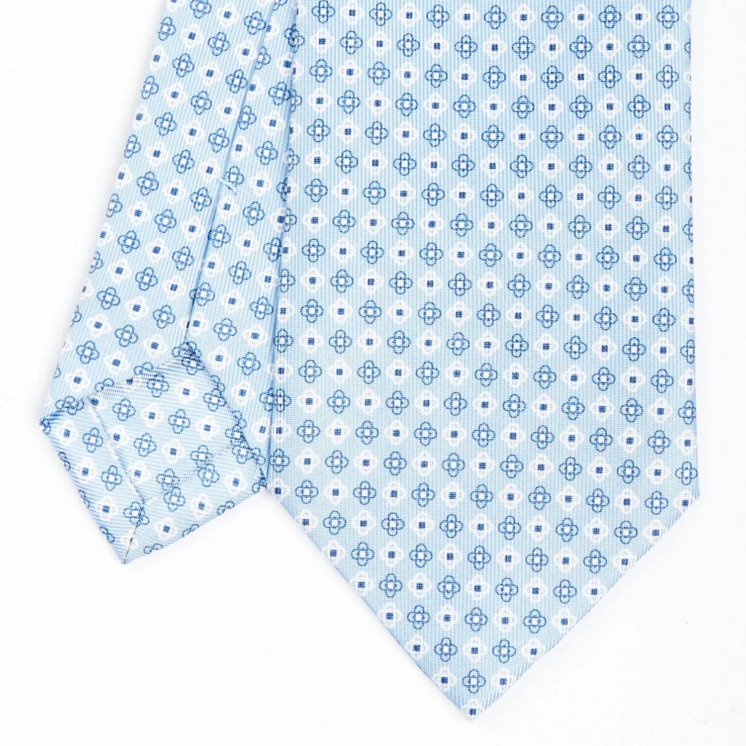 Light Blue Sartorial Classic Silk Tie - Small Flower Pattern>E.Marinella Cheap