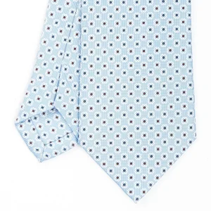 Light Blue Sartorial Classic Silk Tie - Small Flower Pattern>E.Marinella Cheap