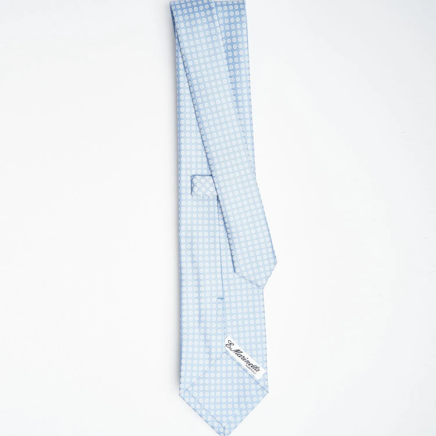 Light Blue Sartorial Classic Silk Tie Small Flower Pattern>E.Marinella Shop