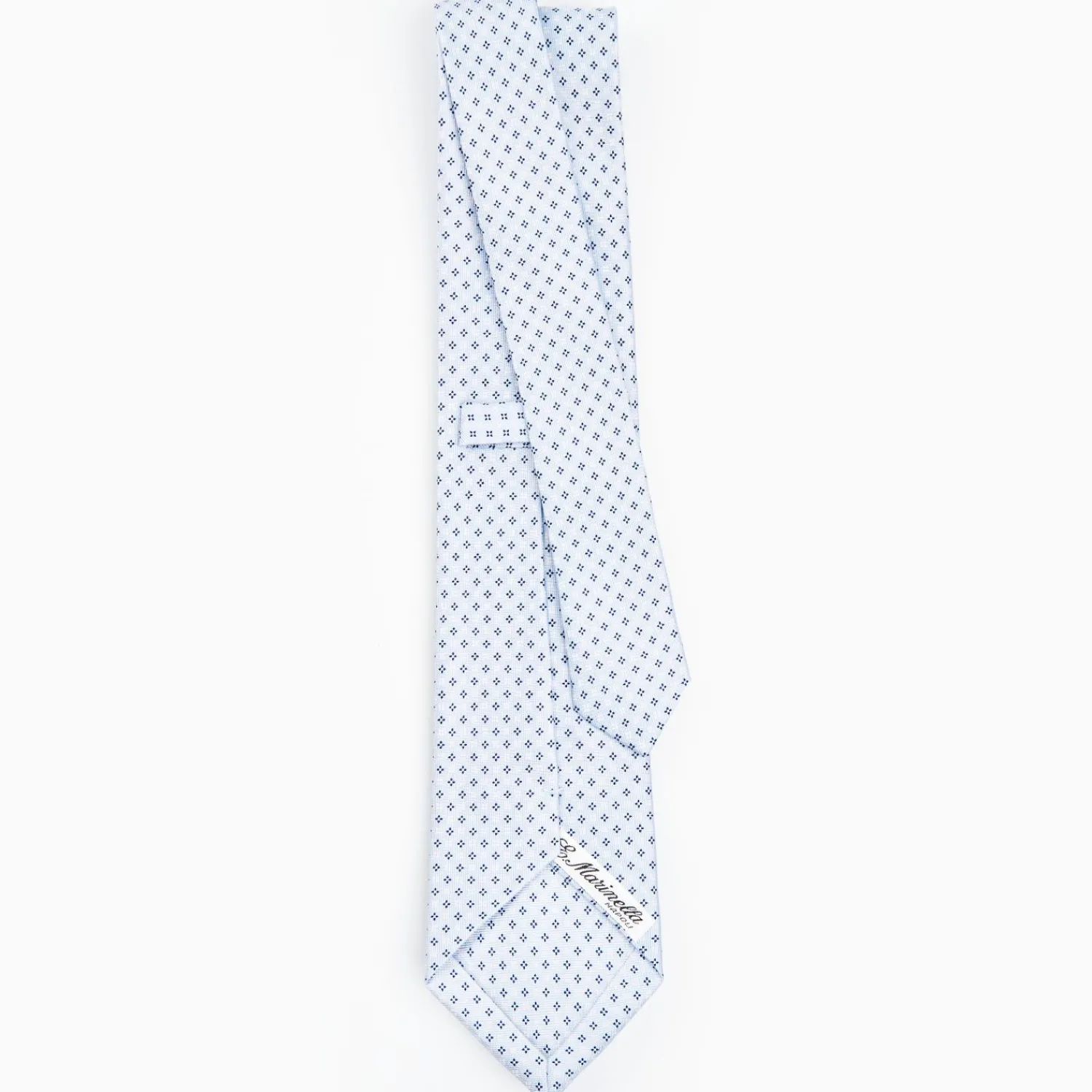 Light Blue Sartorial Classic Silk Tie - Small Flower Designs>E.Marinella Best