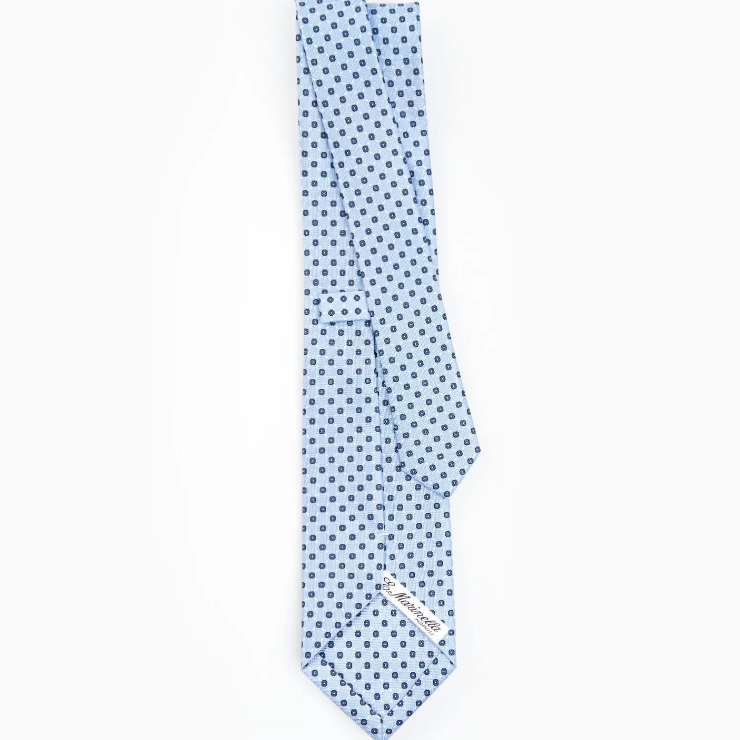 Light Blue Sartorial Classic Silk Tie - Small Flower Pattern>E.Marinella Flash Sale