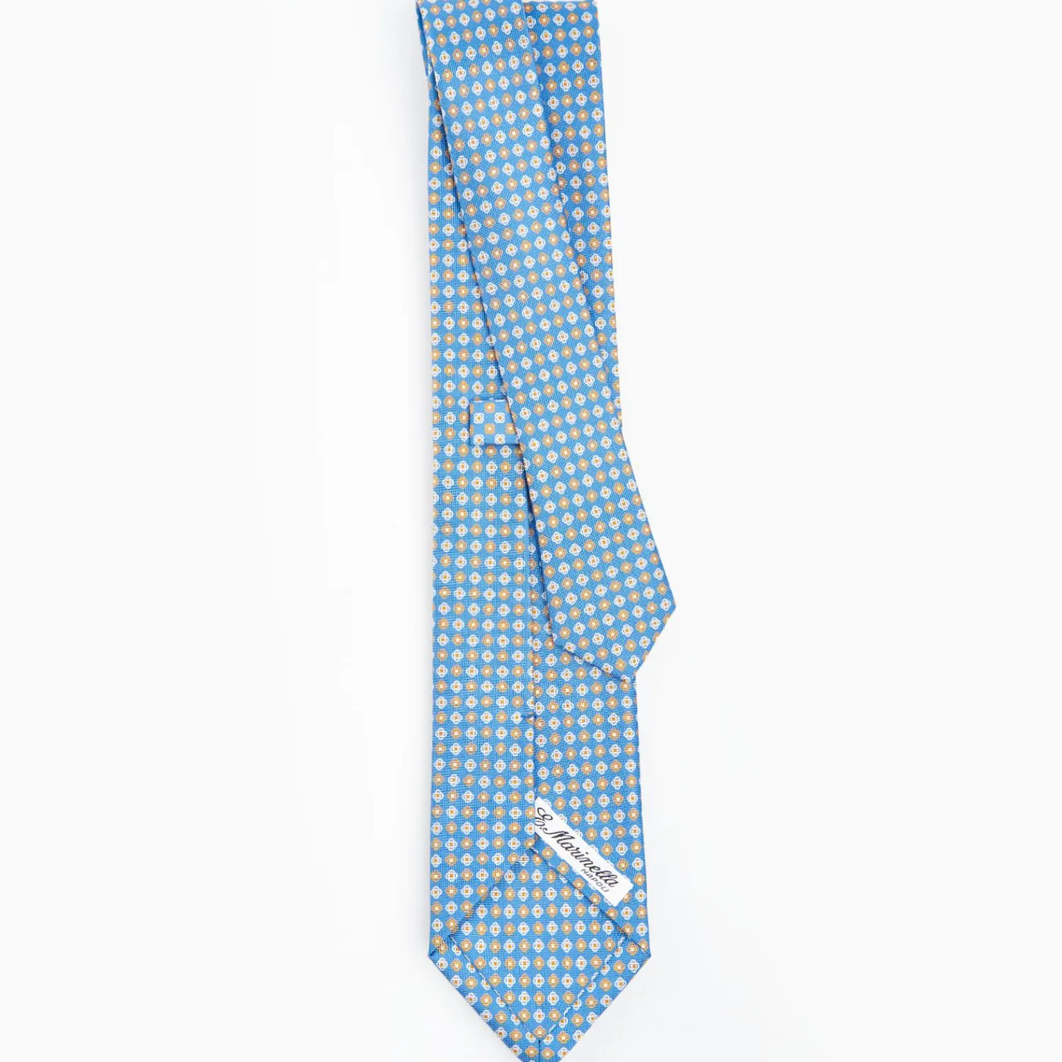 Light Blue Sartorial Classic Silk Tie - Small Flower Pattern>E.Marinella Best Sale